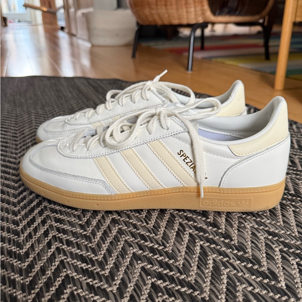 Adidas Spezial White and Cream Sneakers